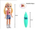 Boneca Polly Pocket 38 Cm Surfista Grande C/ Prancha Mattel