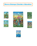 Tapete Atividades Infantil 1,20x1,80 Educativo - Sortido