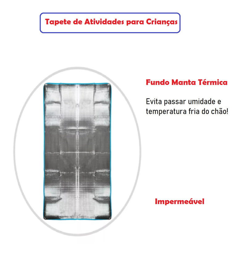 Tapete Atividades Infantil 1,20x1,80 Educativo - Sortido