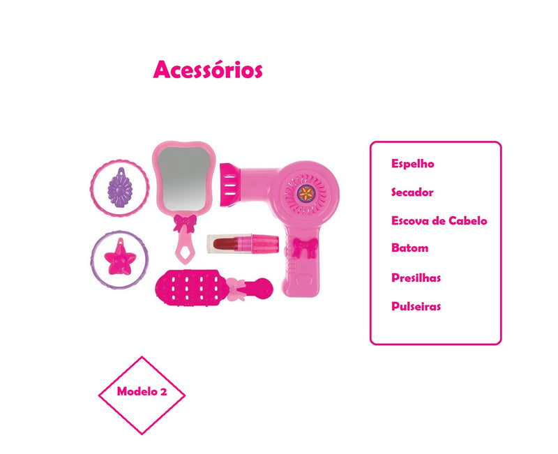 Bolsinha Coração Salão de Beleza com Acessórios - Sortida