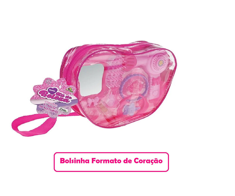 Bolsinha Coração Salão de Beleza com Acessórios - Sortida