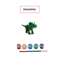 Carrinho para Pintar Lavável + Pincel + Tinta + Dino - Dinocar