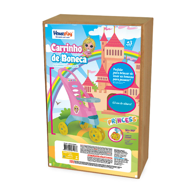 Carrinho para Bonecas 3 Rodas - Coleção Princesas