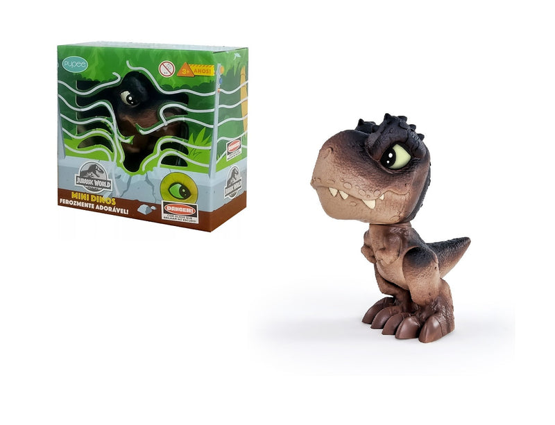 Mini Baby Dino T-Rex Marrom - Jurassic World - Brilha no Escuro