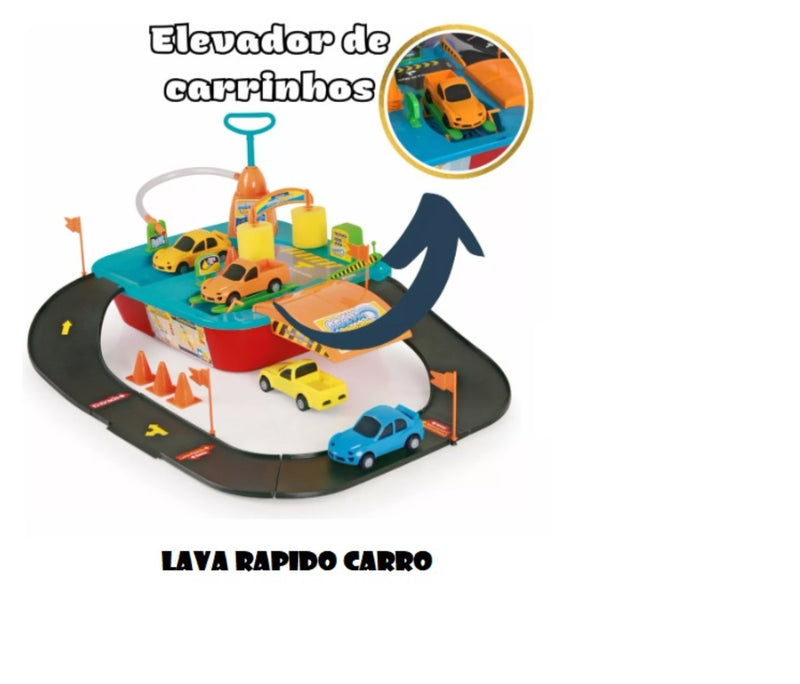 Lava Rápido Com Carrinho e Dinossauro - Acqua Dino