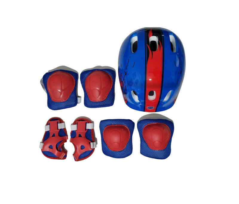 Patins Infantil 2 em 1 Inline C/ Kit Proteção Azul - Turma da Aventura