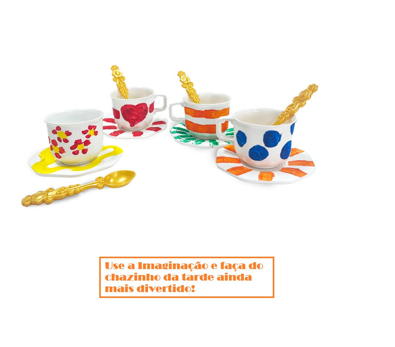 Chazinho Para Pintar + Guache e Pincel