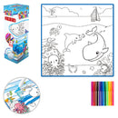 Tapete Infantil Pintura Lavável 50 cm Com 12 Canetinhas