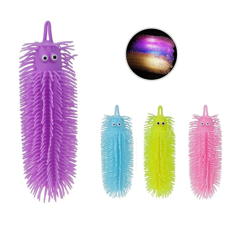 Lagarta Fun 23 cm - Acende Luz Sensorial Colorida