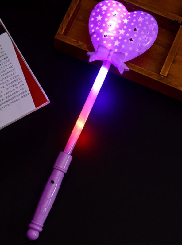 Varinha Magica Coração Com Luz Led 34 Cm