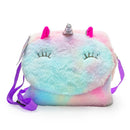Bolsa Pelúcia Infantil Unicórnio Transversal - School Brinq