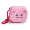 Bolsa Pelúcia Infantil Gato Rosa Transversal - School Brinq