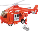 Helicóptero Resgate Ficção Som e Luz Bombeiro - Coleção Serviço da Cidade