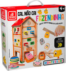 Jogo Educativo Cai, Não Cai Fazendinha Madeira Montessori
