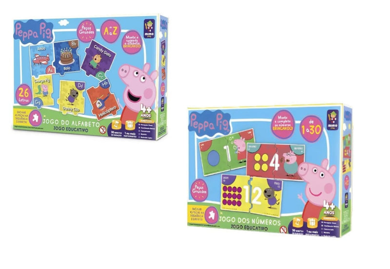 Jogo Educativo Peppa Pig Aprenda Letras e Números Pedagógico